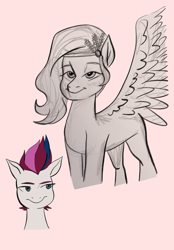 Size: 1640x2360 | Tagged: safe, artist:mooteroil, imported from derpibooru, pipp petals, zipp storm, pegasus, pony, duo, female, g5, my little pony: a new generation, siblings, sisters, sketch