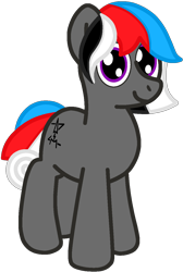 Size: 878x1308 | Tagged: safe, artist:theunidentifiedchangeling, imported from derpibooru, oc, oc only, oc:yuupi, earth pony, pony, derpibooru community collaboration, 2022 community collab, cutie mark, earth pony oc, female, full body, looking at you, mare, multicolored mane, multicolored tail, purple eyes, simple background, smiling, smiling at you, solo, standing, symbol, tail, three quarter view, transparent background