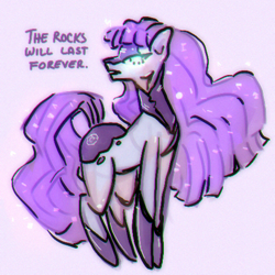 Size: 500x500 | Tagged: safe, artist:bunchi, imported from derpibooru, maud pie, earth pony, pony, flowy mane, glowing, glowing eyes, latex, long hair, meme, nightmare maud, shitposting