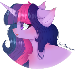 Size: 1454x1343 | Tagged: safe, artist:yui1morgan, imported from derpibooru, twilight sparkle, pony, unicorn, bust, collaboration, collaboration:too many twilight, ear fluff, female, mare, portrait, simple background, solo, transparent background