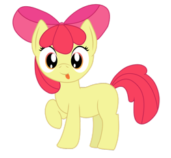 Size: 920x851 | Tagged: safe, artist:grinch, imported from derpibooru, apple bloom, earth pony, pony, :p, adorabloom, apple bloom's bow, bow, cute, female, filly, full body, hair bow, looking at you, orange eyes, raised hoof, red mane, red tail, simple background, smiling, smiling at you, solo, standing, tail, tongue out, transparent background