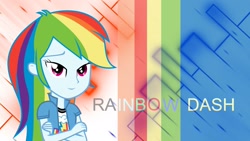 Size: 1920x1080 | Tagged: safe, artist:asrafpie, imported from derpibooru, rainbow dash, equestria girls, wallpaper