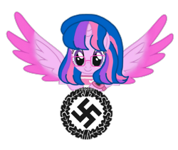 Size: 1197x1009 | Tagged: safe, imported from twibooru, oc, oc:hsu amity, image, nazi, png, simple background, solo, swastika, transparent background