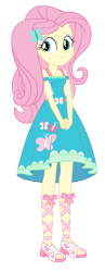 Size: 521x1344 | Tagged: safe, artist:invisibleink, imported from derpibooru, fluttershy, equestria girls, equestria girls series, clothes, dress, feet, female, hairpin, lace sandals, shoes, simple background, solo, transparent background, vector