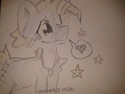 Size: 2560x1920 | Tagged: safe, artist:strawberri-milk, imported from derpibooru, star tracker, heart, solo, traditional art