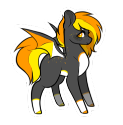 Size: 354x361 | Tagged: safe, artist:cyrinthia, imported from derpibooru, oc, oc:casey, bat pony, pony, female, mare, simple background, solo, transparent background, white background