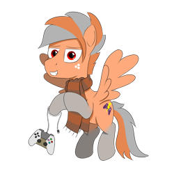 Size: 1000x1000 | Tagged: safe, artist:habiepon3, imported from derpibooru, oc, oc only, oc:habie hardcores, pegasus, pony, base used, controller, looking at you, male, simple background, smiling, solo, transparent background