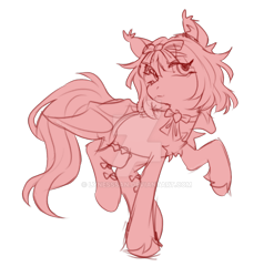 Size: 600x608 | Tagged: safe, artist:lynesssan, imported from derpibooru, oc, bat pony, pony, deviantart watermark, female, mare, obtrusive watermark, simple background, solo, transparent background, watermark