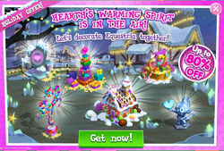 Size: 1032x696 | Tagged: safe, imported from derpibooru, spike, advertisement, christmas, gameloft, holiday, official, sale