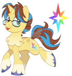 Size: 1280x1340 | Tagged: safe, artist:rohans-ponies, imported from derpibooru, oc, oc:starbowy, pony, unicorn, glasses, male, simple background, solo, stallion, tongue out, transparent background