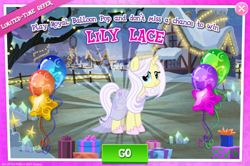 Size: 1036x688 | Tagged: safe, imported from derpibooru, lily lace, advertisement, costs real money, female, gameloft, mare, official