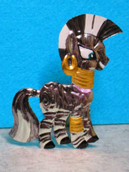 Size: 2018x2692 | Tagged: safe, alternate version, artist:malte279, imported from derpibooru, part of a set, zecora, zebra, craft, embossing, high res, irl, metal foil, photo, relief