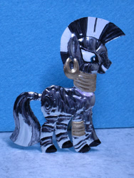 Size: 823x1097 | Tagged: safe, alternate version, artist:malte279, imported from derpibooru, part of a set, zecora, zebra, craft, embossing, irl, metal foil, photo, relief