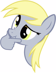 Size: 2926x3792 | Tagged: safe, edit, derpy hooves, pegasus, pony, meme, scrunchy face, simple background, solo, thinking, transparent background