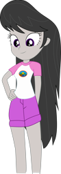 Size: 1280x3582 | Tagged: safe, artist:marcorulezzz, imported from derpibooru, octavia melody, equestria girls, legend of everfree, camp everfree outfits, hand on hip, simple background, solo, transparent background, vector