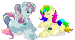 Size: 9000x4846 | Tagged: safe, artist:rainbowtashie, imported from derpibooru, oc, oc:earthing elements, oc:rainbow tashie, alicorn, earth pony, pony, alicorn oc, butt, commissioner:bigonionbean, cutie mark, female, flank, fusion, fusion:cloudy quartz, fusion:posey shy, fusion:twilight velvet, fusion:windy whistles, glasses, horn, lying, lying down, mare, nintendo, nintendo 64, parent:cloudy quartz, parent:posey shy, parent:twilight velvet, parent:windy whistles, plot, ponytail, sitting, wings, writer:bigonionbean