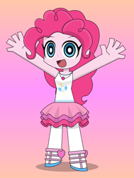 Size: 3000x3967 | Tagged: safe, artist:keronianniroro, imported from derpibooru, pinkie pie, equestria girls, gijinka, high res, looking at you, open mouth, solo