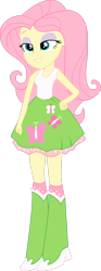 Size: 1280x3432 | Tagged: safe, artist:marcorulezzz, imported from derpibooru, fluttershy, equestria girls, hand on hip, lidded eyes, simple background, smiling, solo, transparent background, vector