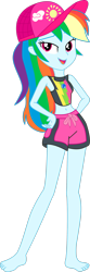 Size: 1280x3837 | Tagged: safe, artist:marcorulezzz, imported from derpibooru, rainbow dash, equestria girls, equestria girls series, forgotten friendship, belly button, clothes, hand on hip, simple background, sleeveless, solo, swimsuit, transparent background, vector