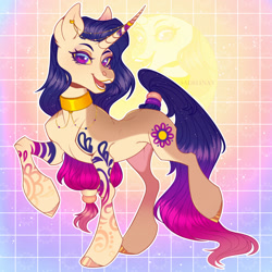 Size: 1600x1600 | Tagged: safe, artist:sadelinav, imported from derpibooru, oc, oc only, oc:bright smile, pony, unicorn, female, horn, mare, solo, unicorn oc