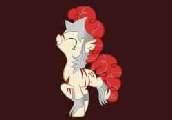 Size: 1024x713 | Tagged: safe, imported from ponybooru, oc, oc only, oc:rampage, earth pony, fallout equestria, fallout equestria: project horizons, armor, fanfic art, female, filly, foal, side view, simple background, smiling, solo