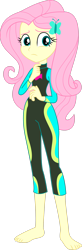 Size: 1280x3891 | Tagged: safe, artist:marcorulezzz, imported from derpibooru, fluttershy, equestria girls, equestria girls series, forgotten friendship, barefoot, clothes, feet, fluttershy's wetsuit, simple background, solo, swimsuit, transparent background, vector, wetsuit