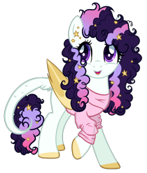 Size: 1164x1372 | Tagged: safe, artist:kyannepopys, imported from derpibooru, oc, oc only, bat pony, pony, base used, bat pony oc, bat wings, clothes, ethereal mane, eyelashes, female, mare, raised hoof, simple background, smiling, solo, starry mane, transparent background, wings