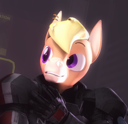 Size: 615x598 | Tagged: safe, artist:artempredator, imported from derpibooru, oc, oc only, oc:nickyequeen, anthro, commissioner:nickyequeen, male, mass effect, n7 armor, profile picture, solo