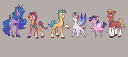 Size: 2044x916 | Tagged: safe, artist:nya-kkun, imported from derpibooru, hitch trailblazer, izzy moonbow, pipp petals, sprout cloverleaf, sunny starscout, zipp storm, earth pony, pegasus, pony, unicorn, female, g5, izzy is tol, male, mane five (g5), mare, my little pony: a new generation, new mane six (g5), pipp is short, stallion