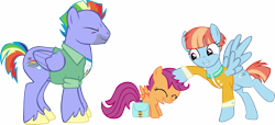 Size: 19705x8987 | Tagged: safe, artist:roman-santos, imported from derpibooru, bow hothoof, scootaloo, windy whistles, pegasus, pony, parental glideance, absurd resolution, cute, cutealoo, eyes closed, female, filly, grin, male, mare, noogie, scootalove, simple background, smiling, spread wings, stallion, transparent background, trio, unshorn fetlocks, wings