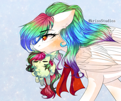 Size: 2992x2500 | Tagged: safe, artist:krissstudios, imported from derpibooru, oc, oc only, pegasus, pony, baby, baby pony, female, high res, mare, mouth hold