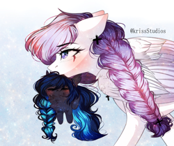 Size: 2992x2500 | Tagged: safe, artist:krissstudios, imported from derpibooru, oc, oc only, pegasus, pony, baby, baby pony, female, high res, mare, mouth hold