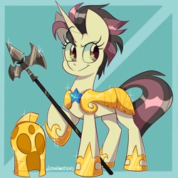 Size: 1200x1200 | Tagged: safe, artist:wutanimations, imported from derpibooru, oc, oc only, pony, unicorn, armor, female, guardsmare, mare, royal guard, royal guard armor, solo