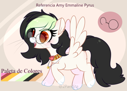 Size: 2409x1731 | Tagged: safe, artist:2pandita, imported from derpibooru, oc, cat, cat pony, original species, pegasus, female, glasses, mare, reference sheet, solo