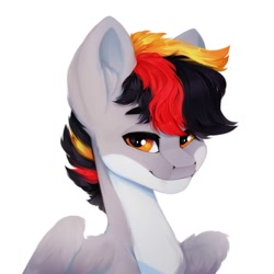 Size: 2000x2000 | Tagged: artist needed, source needed, safe, imported from derpibooru, oc, oc only, oc:primaryforce, pegasus, pony, bust, high res, simple background, solo, white background