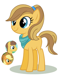 Size: 1072x1376 | Tagged: safe, artist:princess-kitsune-tsu, imported from derpibooru, oc, earth pony, pony, base used, female, offspring, parent:applejack, parent:caramel, parents:carajack, simple background, teenager, transparent background