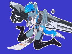 Size: 4032x3024 | Tagged: safe, artist:yufebwifbi, imported from derpibooru, oc, oc:leaf blade, anthro, pegasus, clothes, destiny (video game), female, socks, solo, stocking feet, stockings, thigh highs