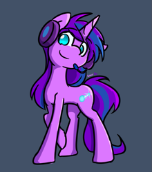 Size: 627x712 | Tagged: safe, artist:spheedc, imported from derpibooru, oc, oc only, oc:cyan nova fae, pony, unicorn, female, looking at you, mare, side view, simple background, solo