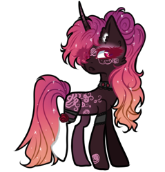 Size: 500x522 | Tagged: safe, artist:kyannepopys, imported from derpibooru, oc, oc only, pony, unicorn, base used, ear fluff, ethereal mane, eyelashes, female, horn, makeup, mare, simple background, solo, starry mane, tattoo, transparent background, unicorn oc