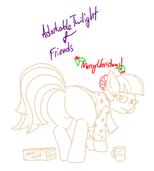 Size: 4149x4615 | Tagged: safe, artist:adorkabletwilightandfriends, imported from derpibooru, coco pommel, earth pony, pony, :p, absurd resolution, adorkable, bedroom eyes, butt, chocolate, clothes, cocobetes, cute, dork, food, fruit cake, hatbutt, hot chocolate, mug, plot, scarf, seductive, sweater, tail, tail aside, tongue out