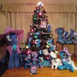 Size: 540x540 | Tagged: safe, artist:konpeito, imported from derpibooru, trixie, christmas, christmas tree, holiday, photo, plushie, tree