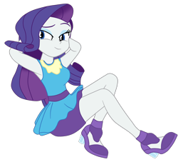 Size: 2498x2343 | Tagged: safe, artist:gmaplay, imported from derpibooru, rarity, equestria girls, arm behind head, armpits, high res, rarity peplum dress, seductive, seductive pose, simple background, sleeveless, solo, transparent background, vector