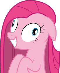 Size: 6000x7275 | Tagged: safe, artist:twilirity, imported from derpibooru, pinkie pie, pony, absurd resolution, contemplating insanity, pinkamena diane pie, simple background, solo, transparent background, vector