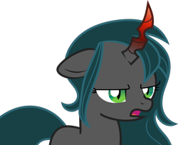 Size: 3508x2848 | Tagged: safe, artist:shootingstarsentry, imported from derpibooru, oc, oc:nightshade (digimonlover101), changepony, hybrid, female, floppy ears, high res, interspecies offspring, offspring, parent:king sombra, parent:queen chrysalis, parents:chrysombra, simple background, solo, transparent background, vector