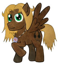 Size: 1873x2073 | Tagged: safe, artist:count oxymagomedov sear, imported from derpibooru, oc, oc only, oc:mellow rhythm, pegasus, pony, derpibooru community collaboration, 2022 community collab, beard, facial hair, jewelry, long mane, necklace, simple background, solo, spread wings, traditional art, transparent background, wings