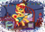 Size: 4000x2900 | Tagged: safe, artist:sugardotxtra, imported from derpibooru, sunset shimmer, pony, unicorn, equestria girls, bedroom, christmas, christmas lights, electric guitar, female, guitar, guitar amp, holiday, mare, musical instrument