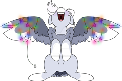 Size: 1280x844 | Tagged: safe, artist:tired-horse-studios, imported from derpibooru, oc, oc only, pegasus, pony, christmas, christmas lights, colored wings, holiday, multicolored wings, simple background, solo, transparent background, wings