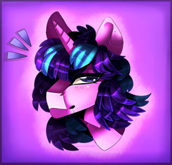 Size: 4493x4318 | Tagged: safe, artist:fluffideer, imported from derpibooru, starlight glimmer, pony, unicorn, bust, female, gradient background, mare, solo