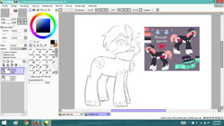 Size: 1366x768 | Tagged: safe, artist:khimi-chan, imported from derpibooru, oc, oc only, pony, lineart, looking back, male, reference sheet, smiling, stallion