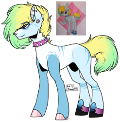 Size: 1957x1981 | Tagged: safe, artist:beamybutt, artist:meownimator, imported from derpibooru, oc, oc only, earth pony, pony, base used, collar, duo, ear fluff, earth pony oc, hoof polish, male, nose piercing, nose ring, piercing, raised hoof, signature, simple background, spiked collar, stallion, transparent background